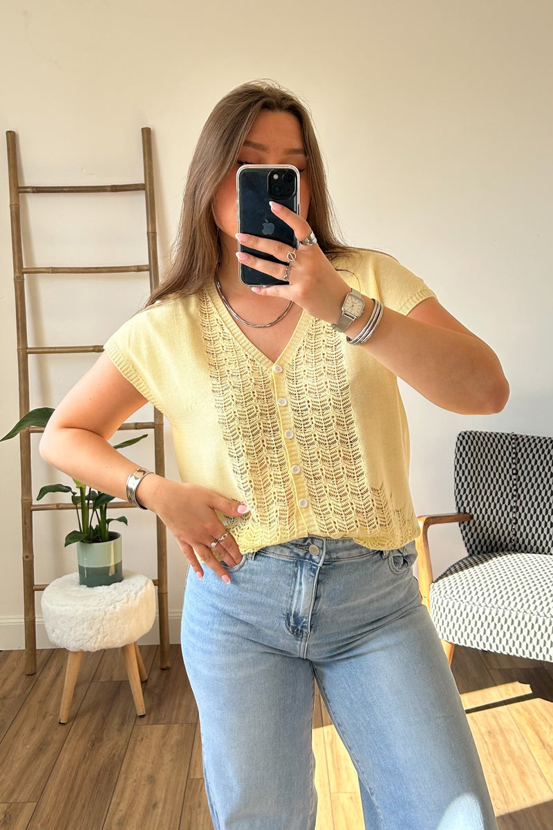 T-Shirt habillé jaune