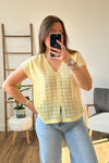 T-Shirt habillé jaune